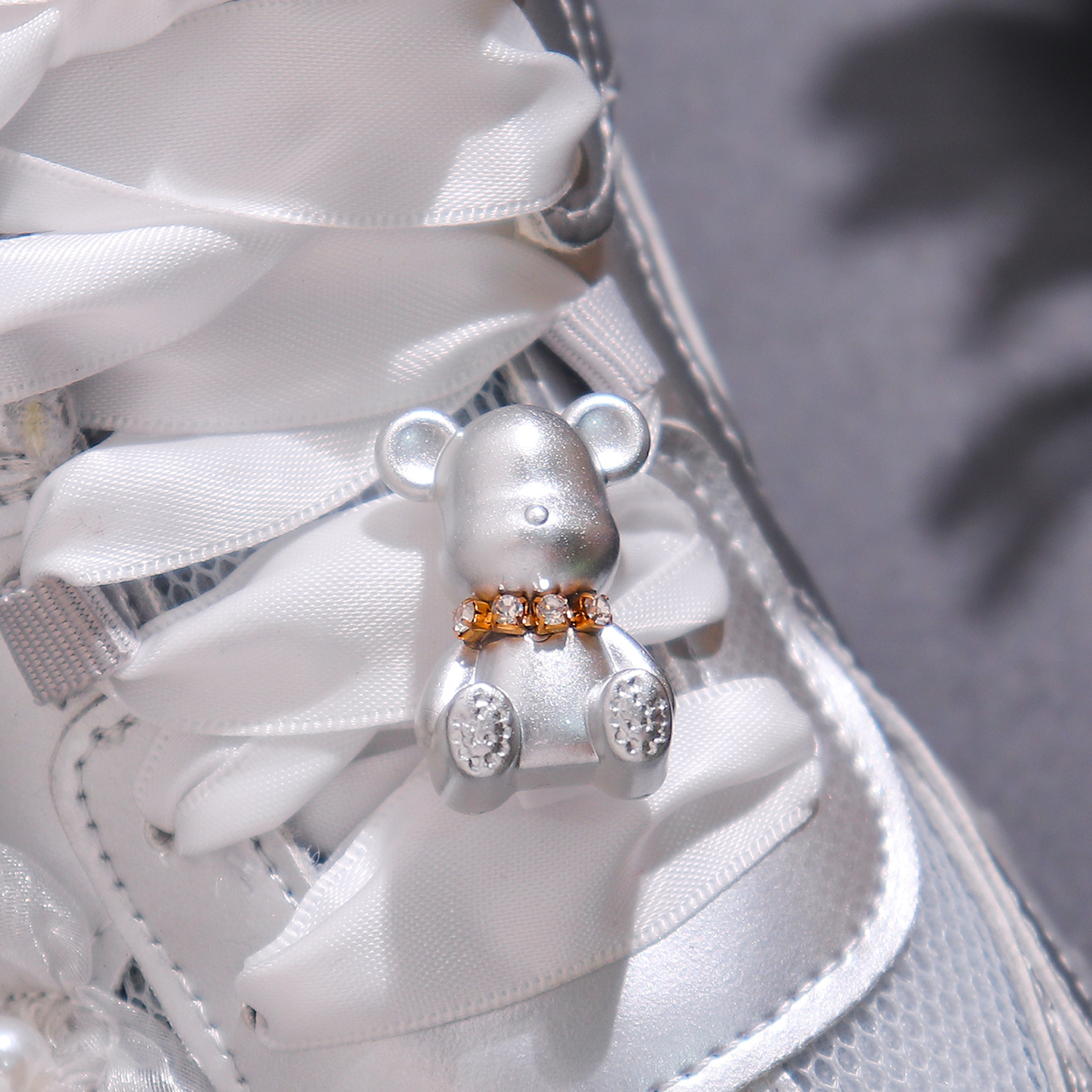 Coreano oso de cristal flor accesorios superiores zapatos de alto nivel de flores de formación zapatos DIY botones superiores