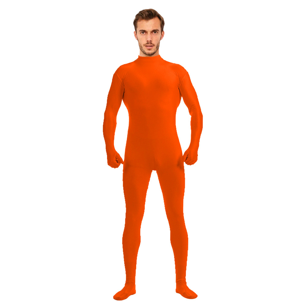 Body de 5 piezas de color sólido, estilo zentai, para danza y espectáculos, éxito de ventas transfronterizo.