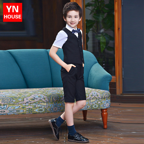 Boy's dress suit, flower girl, host, children's performance, boy's suit, big boy's vest, piano performance, small suit