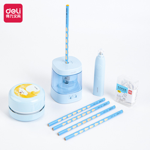 Deli electric stationery set gift box school stationery gift package for children, primary school students, kindergarten birthday gifts