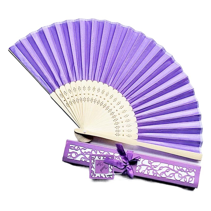 Ventilador femenino caja de ventilador especial arco caja de regalo ventilador plegable embalaje boda alambre ventilador con traje de cartón