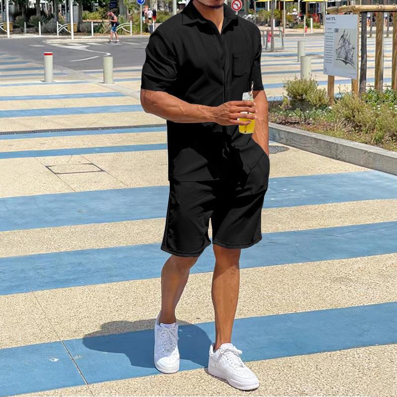Shorts Sets, Pant Co-ord Set Sets Type 2 Pieces Set Quantity Casual Occasion Casual Women's Men's Vacation Solid Color Linen Polyester Shorts Sets Pant Co-ord Set Shorts