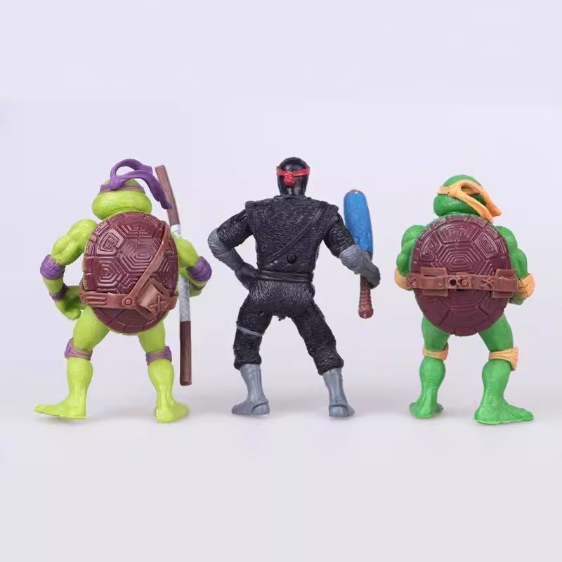 2014 애니메이션 에디션 6 십대 돌연변이 닌자 거북이 손으로 만든 인형 TMNT 액션 피규어 장난감 모델 장면 장식품