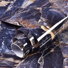 跨境 外贸自粘仿大理石纹翻新贴纸防水防油背景墙壁纸厨房pvc墙纸