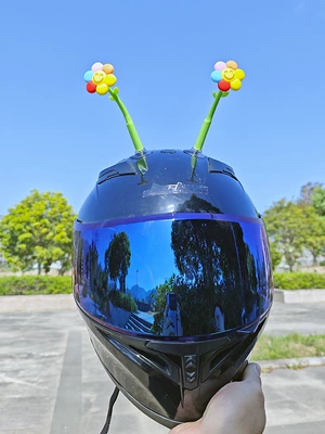 Helmet Suction Cup Swinging Motosiklet dəbilqələri - new-enhanced-sunflower-2-flowers