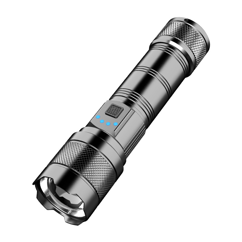 Nueva linterna pequeña, linterna de luz fuerte de largo alcance con láser blanco, batería extraíble de aleación de aluminio, linterna portátil al por mayor