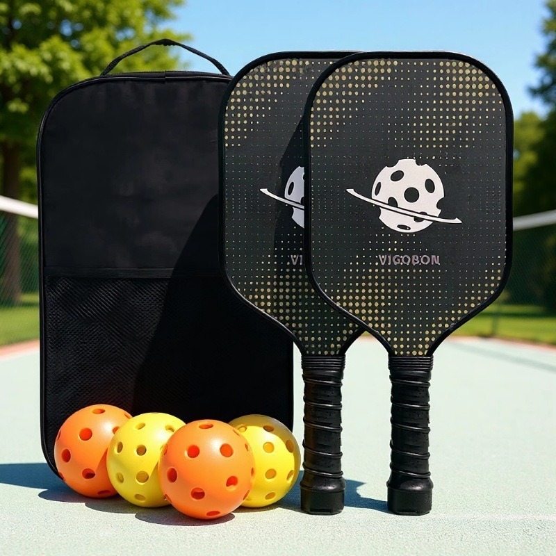 Cross-Border Pickleball Racket Full Set of Fiberglass Carbon Fiber Pickleball Racket Honeycomb Board Pickleball Source Factory