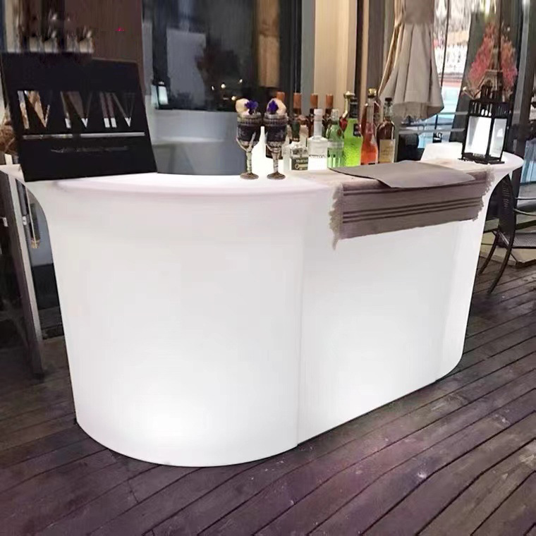 Bar Counter Led Creative Luminous Front Desk Outdoor Waterproof Activity Nightclub Bar Cocktail Bar Table Led Luminous