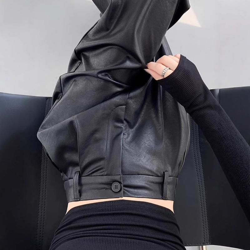 Women's Leather Pants 2026 Spring and Autumn New Style Straight-Leg Slimming Casual Pants Soft Pu Leather Unique Loose Wide-Leg Pants for Women
