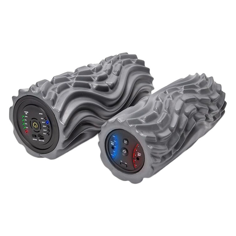 5-velocidad eléctrica eje de espuma yoga fitness vibración relajación masaje columna eléctrica ondulada fascia columna de yoga