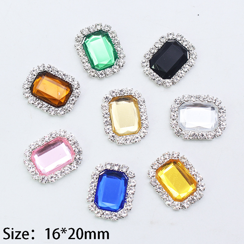 Rectangular acrylic children's hair accessory handmade