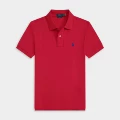 Red with Colorful Blue Logo