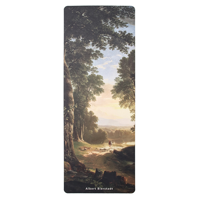 Color Printed PUNatural Rubber Yoga Mat,Contrasting Color,Non-slip,Widened And Thickened,Fitness Rich Mat