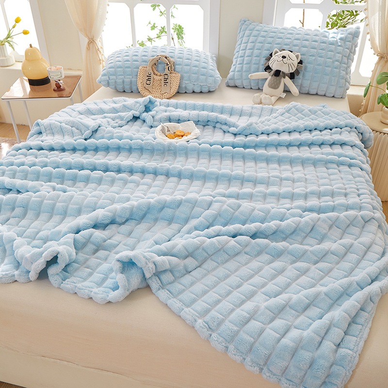 Amazon venta caliente 2026 nueva piel cómoda nube de sueño color sólido caliente flores tallado manta manta manta manta