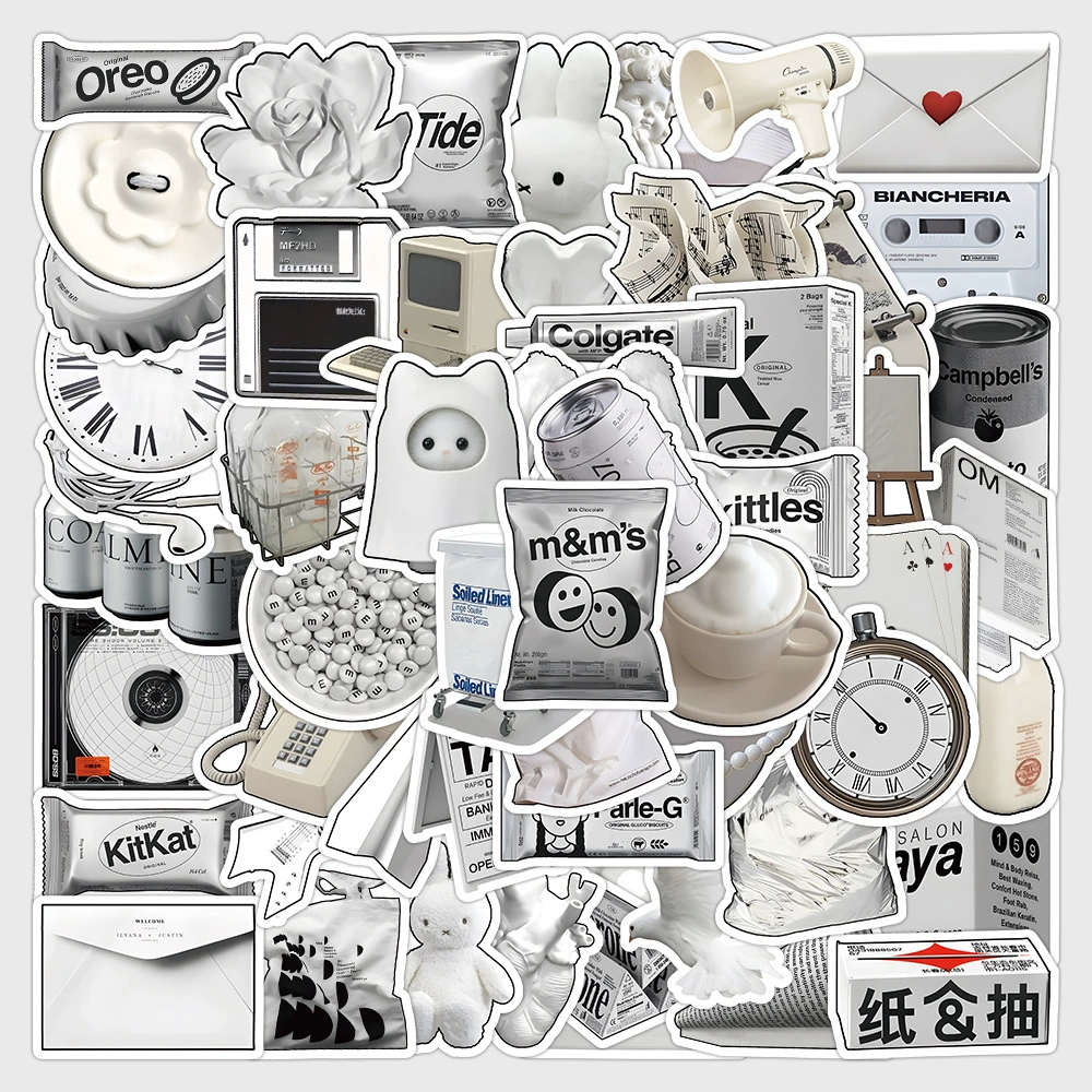 Sticker Pack, multi-design aesthetic stickers, 8×8 cm high-quality sheets, assorted counts 60–103 pcs