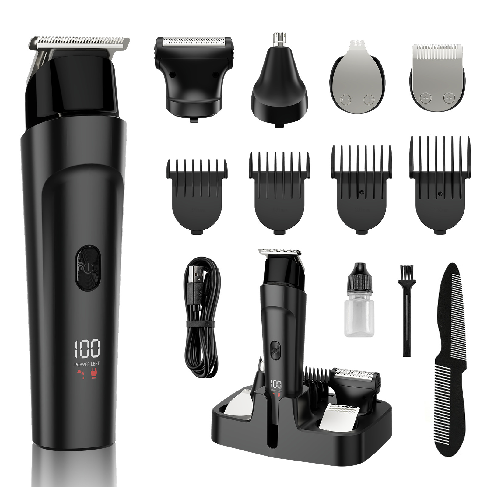 Tondeuse électrique multifonctionnelle RUIM 5 en 1 pour homme, lavable, pour cheveux de bébé et rasage complet du corps._voghion.com