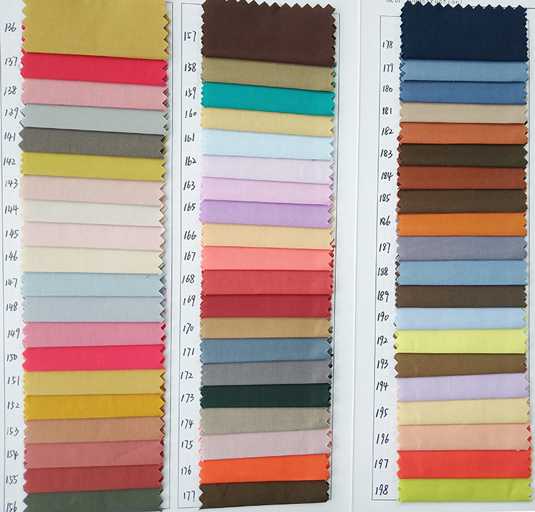 Shaoxing textil al por mayor tela de seda teñida plana 100% tela de camisa de algodón