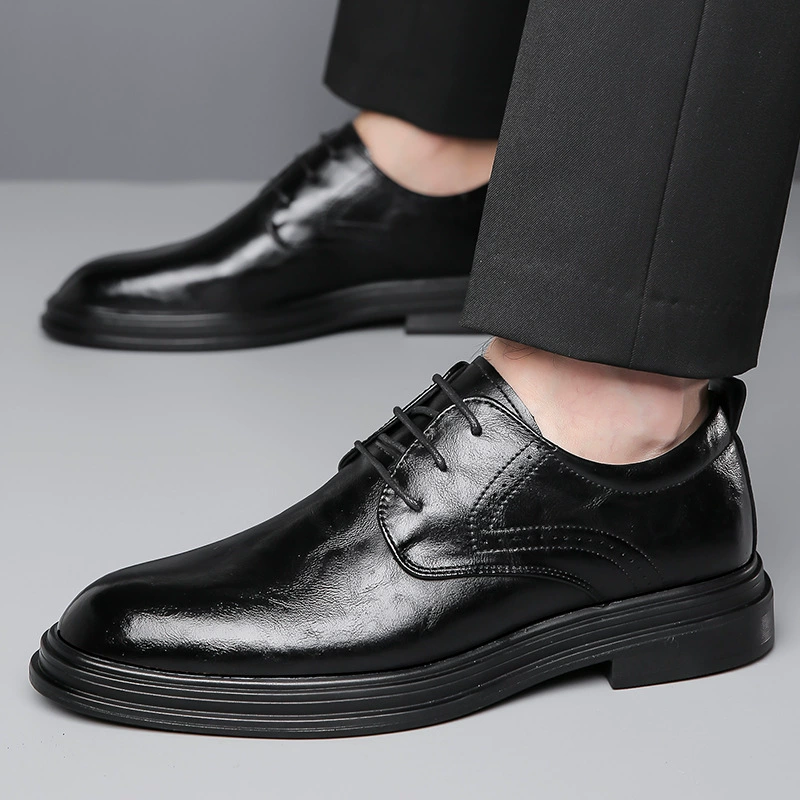 Shoes for leather shoes, leather classic suit jacket, footwear English style