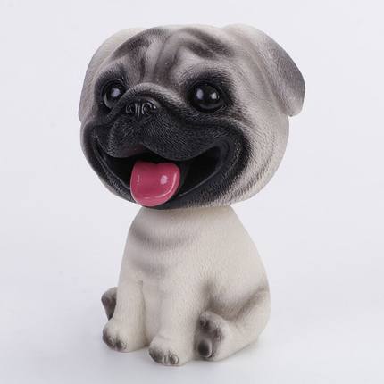 センターコンソール車内かわいい人形装飾品樹脂首振り犬動物闘牛犬創意かわいい車載装飾品|undefined