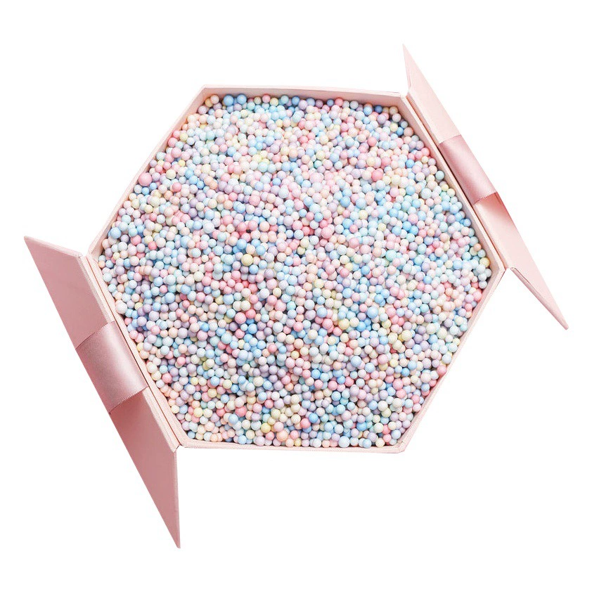 Flow Planet Macaron Цвет пены мяч чистая знаменитость Подарочная коробка наполнитель слизь DIY декоративный гранулированный шар