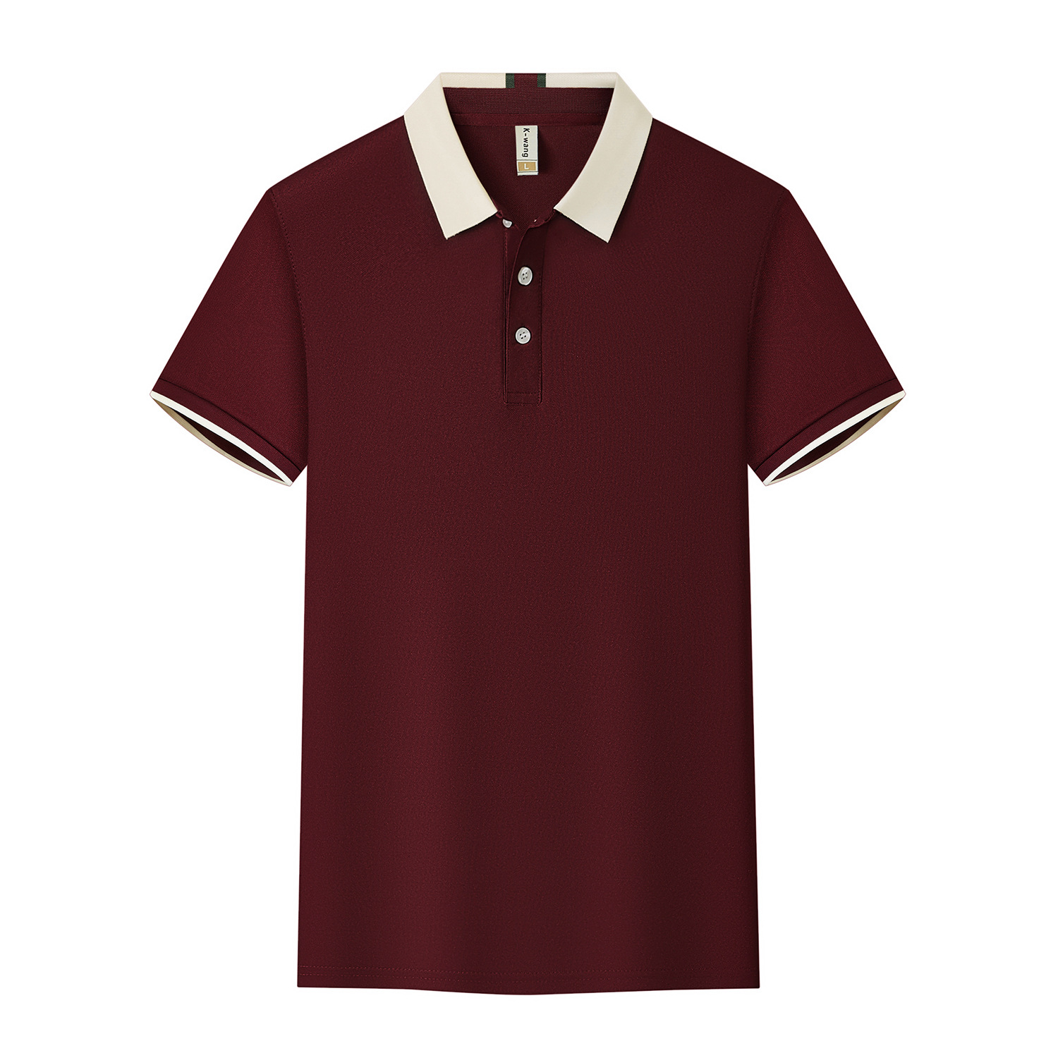 (datos de archivo en stock) 2025 primavera y verano nuevo 190 gramos 100% fibra de iones de hielo polo camiseta corta para hombres