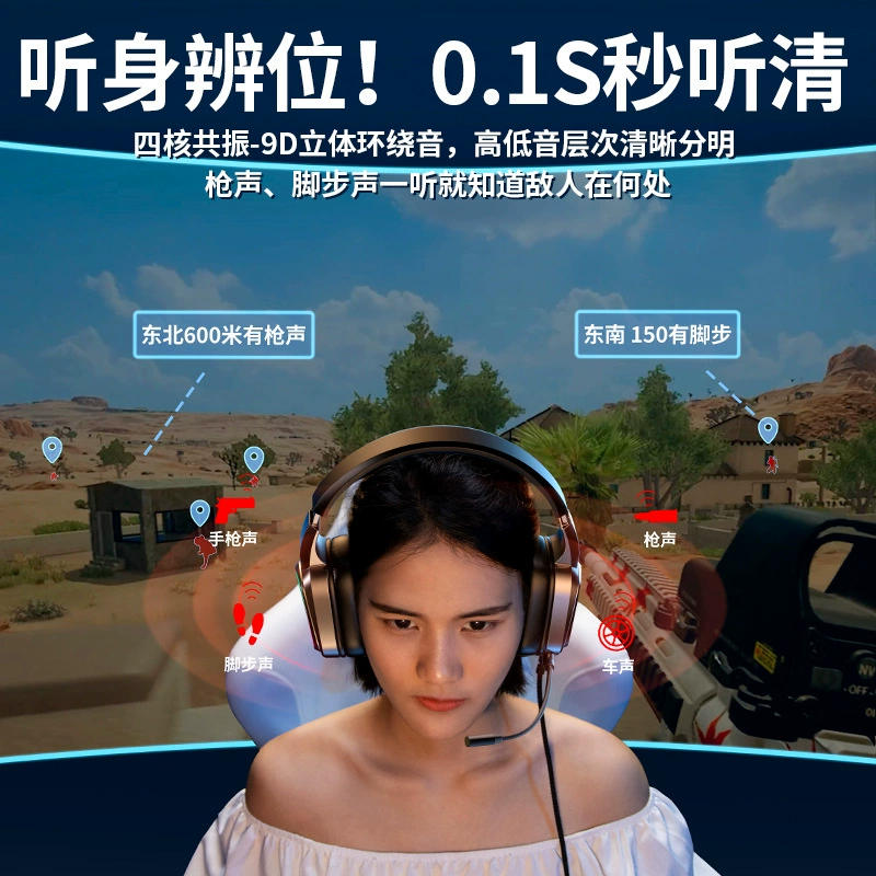 Игровая гарнитура Rytak для ПК/ноутбука, киберспорт, проводная, басы, шумоподавление