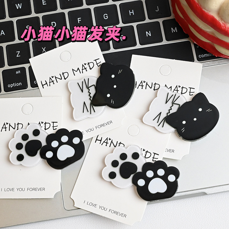 可爱猫咪猫爪发夹发饰软萌甜美少女学生发夹二次元发饰发夹女批发|undefined