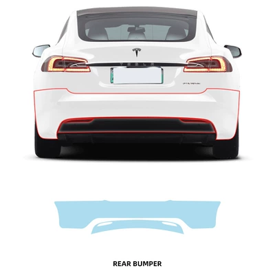 Tesla 16-20Model S Special Car Car paint protective film - rear-bumper-tpu-membrane-imported-tpu-film-special-car-cutting