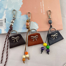 多巴胺彩色包包钥匙扣挂饰搭子书包配饰diy配件皮质小包链子包挂