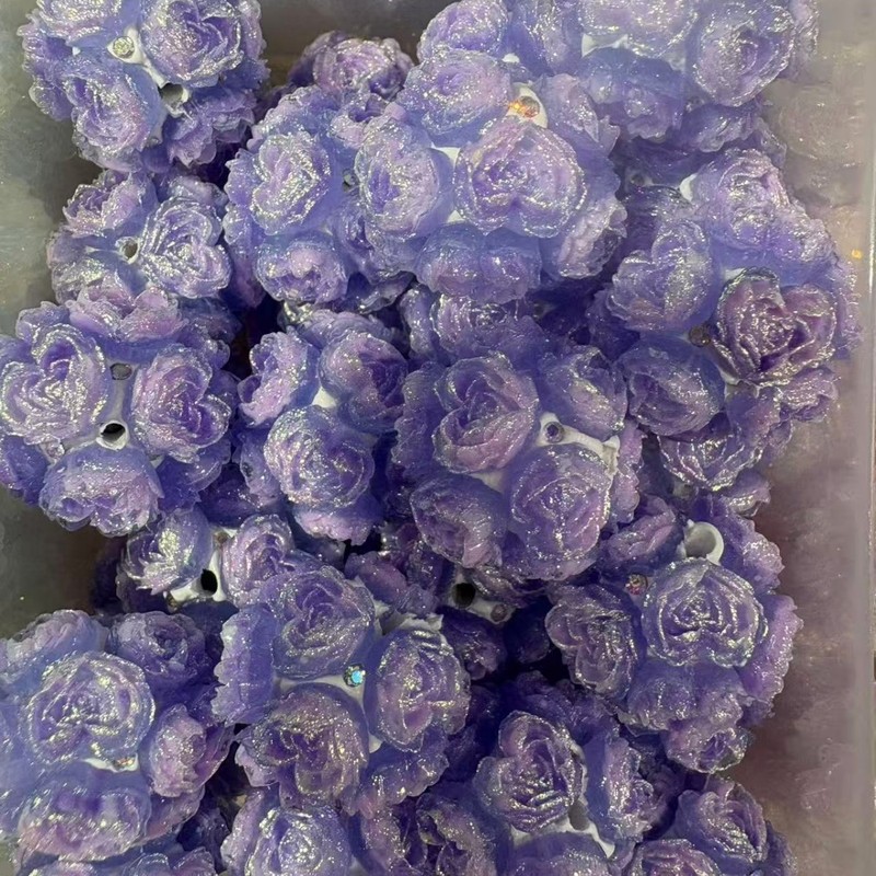 跨境热销款爱心花花球珠陶泥珠可过笔球diy手机链串珠笔饰品配件|undefined