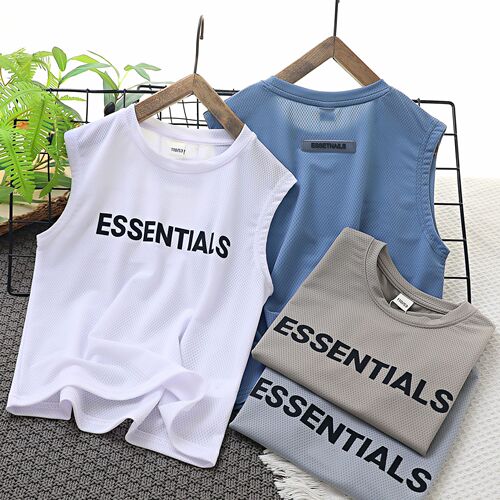 Children's Fashion English Alphabet Backless Top Breathable Versatile
