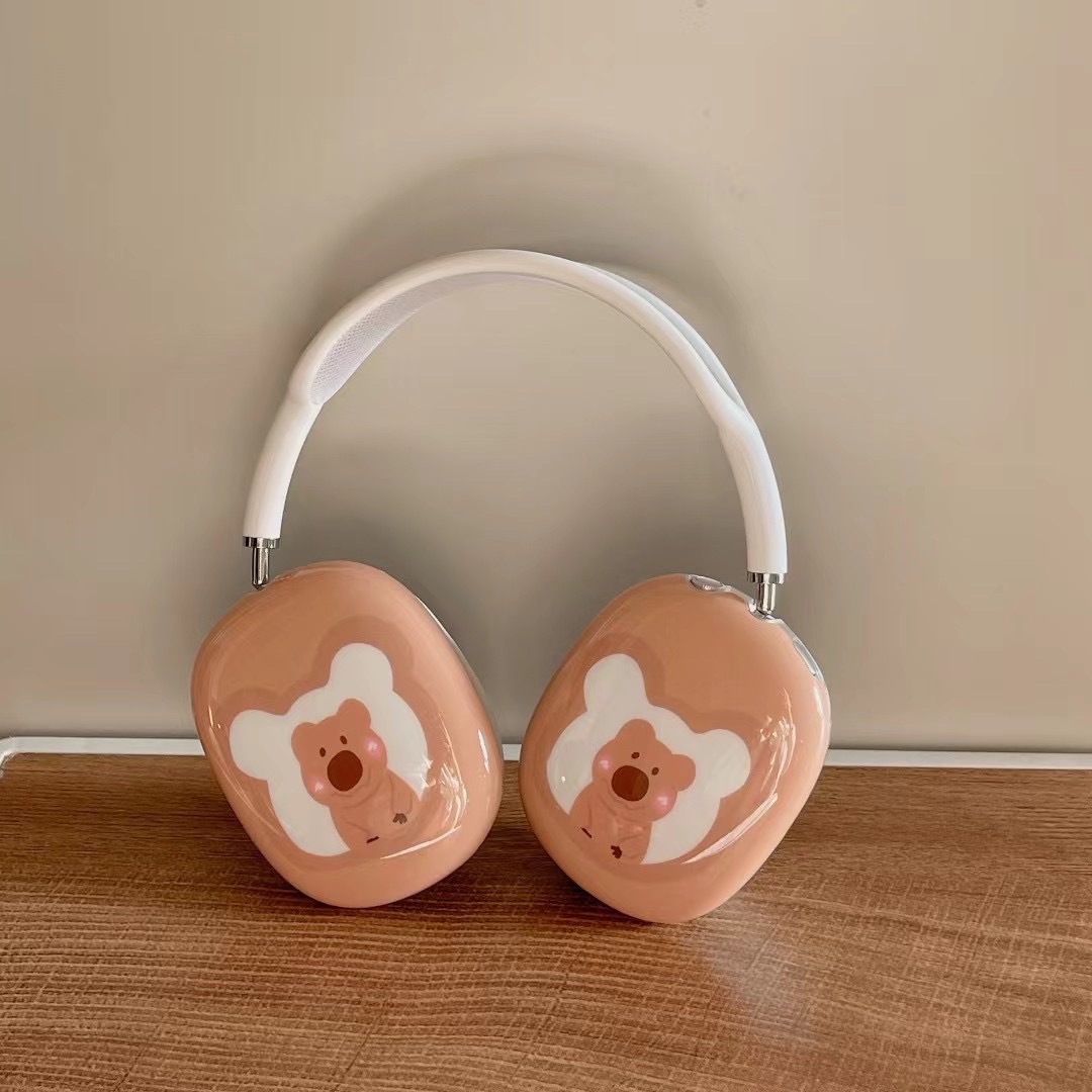 Japanese and Korean Style Cartoon Bear airpods Max Protective Case for Apple Headset Ear Cap Ear Mover Earphone Case