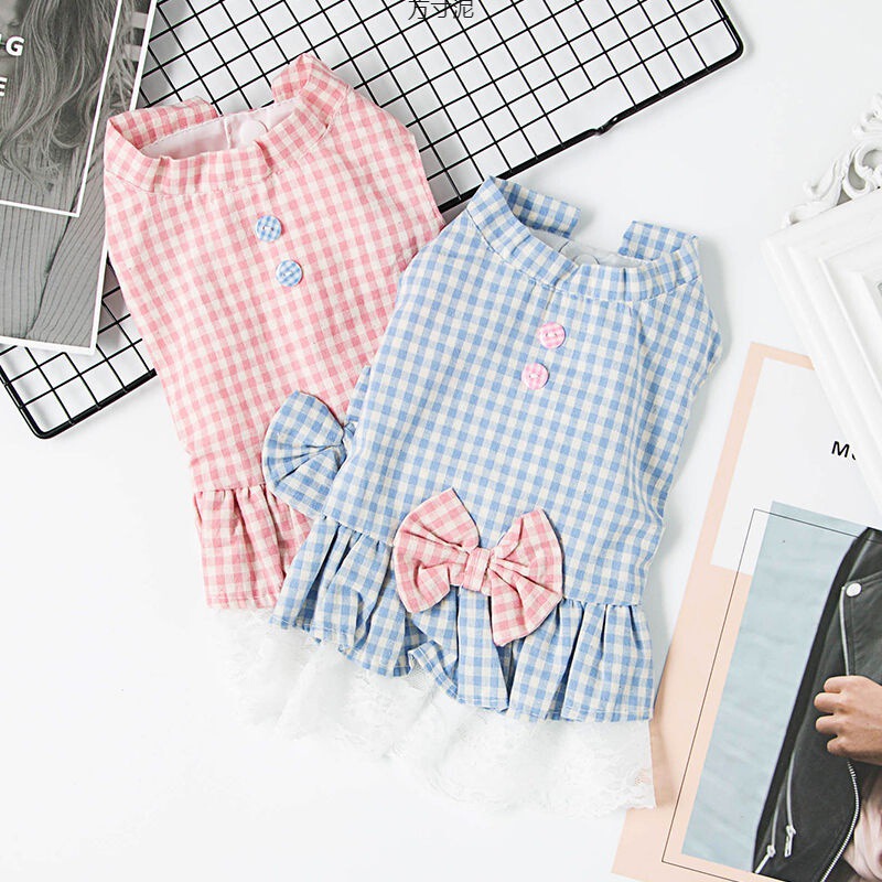 Dog Skirt Clothes Summer Thin Princess Dress Cute Vest Dress Teddy Than Spring & Fall Pet Cat Clothes Factory