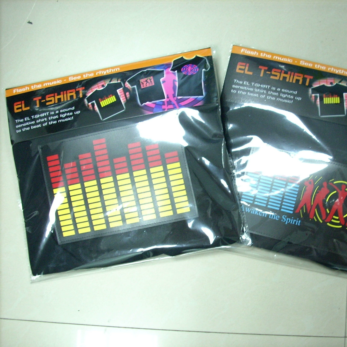 EL发光T恤 时钟T恤 情侣感应T恤  信号T恤