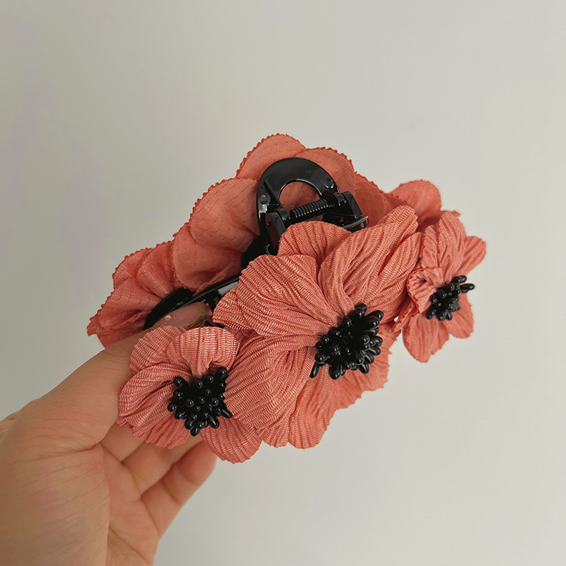 European And American Retro Simplicity Three-Dimensional Flower Elegant Hair Clip 2024 New Bow Hair Accessories Hairpin Ponytail Grabbing Clip display picture 15