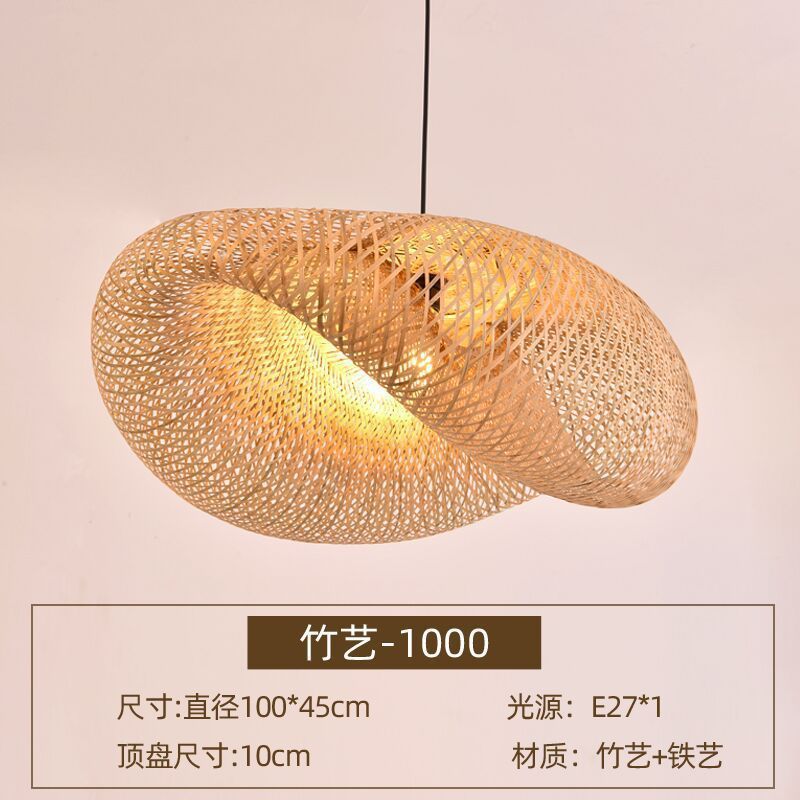 新しい中華レストランシャンデリア竹アート竹織り日本茶室B&B鍋レストラン農家バーホール禅ランプ|undefined