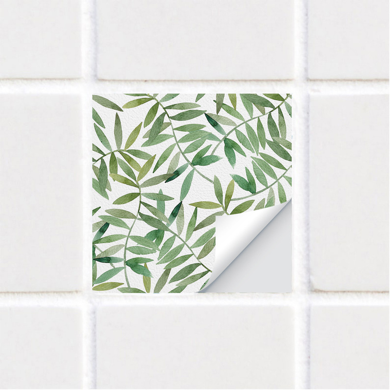 Funlife free boho style polymer leather tile stickers home glue-free renovation wear-resistant stickers TS312