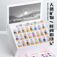 Cross-border hit natural crystal raw material agate semi-precious stone ore specimen set rock stone mineral crystal decoration