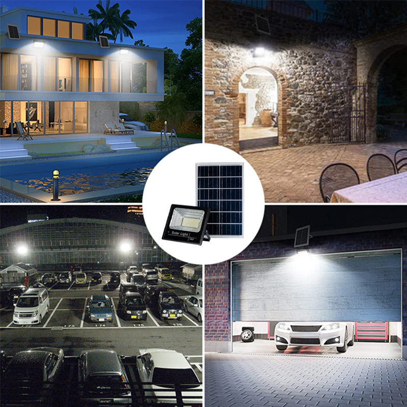 Tipo de cornucopia Luz de inundación dividida Luz de inundación súper brillante impermeable para exteriores Luz solar para exteriores Luz de jardín para el hogar