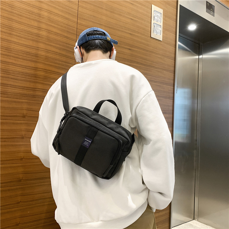 Transfronterizo nuevo bolso de mensajero de los hombres de moda bolsa funcional simple bolsa de almacenamiento digital multifuncional bolsa de pecho al aire libre bolsa de hombro