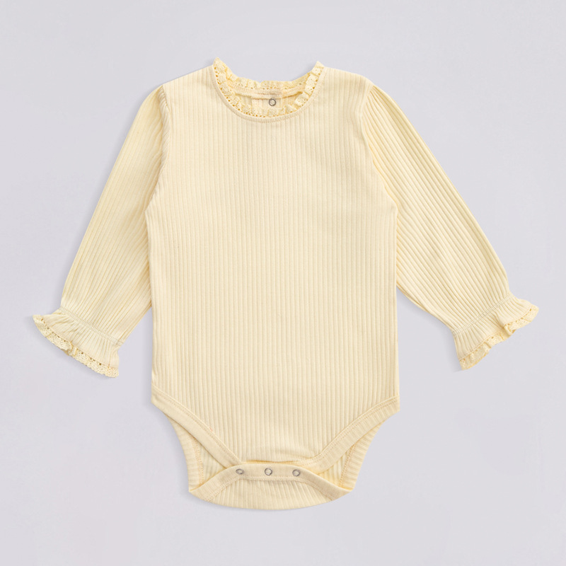 Estilo europeo y americano bebé vaina de manga larga mono mujer bebé mameluco de algodón en línea popular Amazon Venta caliente