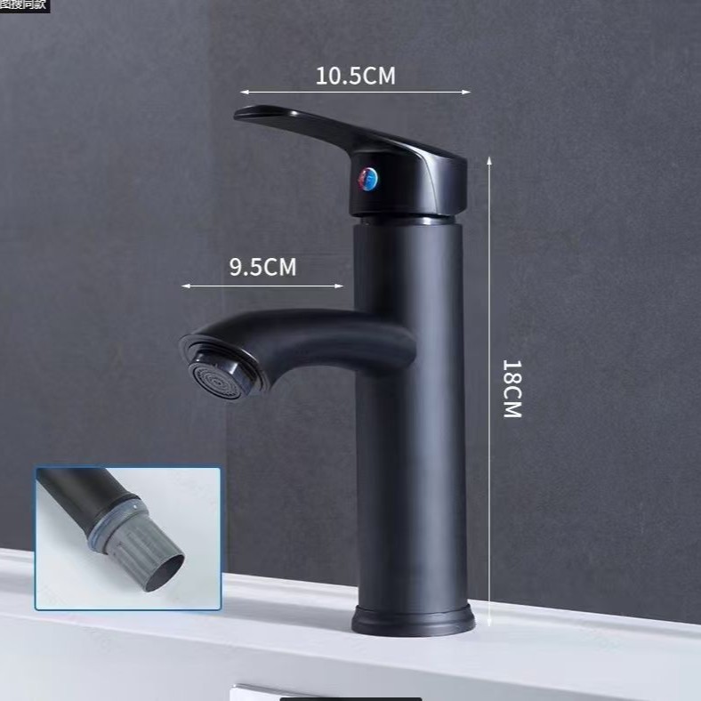 Fábrica directa lavabo grifo de material de plástico agua caliente y fría un solo mango de doble agujero tipo inodoro baño