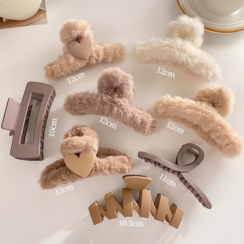 Horquilla de acrílico de las mujeres cuchara trasera updo clip de pelo grande celebridad de Internet elegante tiburón clip tocado simple horquilla