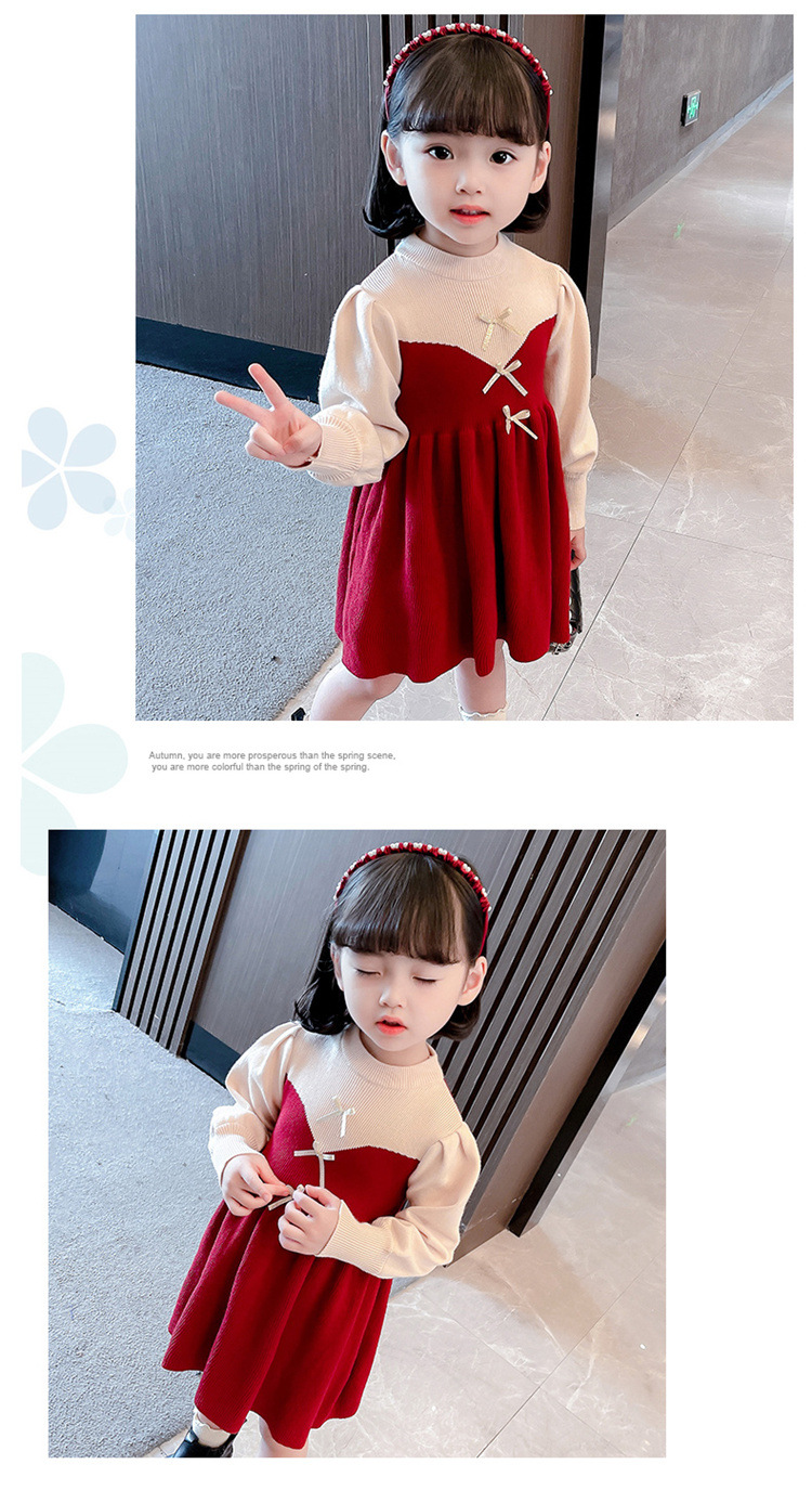 2024 Girls' New Dress Skirt Korean Edition Princess Artist Hat Knitted Thread Baby Children_voghion.com