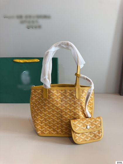 Cowhide Goyard Dogtooth Goya Goya Cowhide Double-Sided Mini Shopping Bag Tote