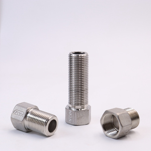 304 stainless steel direct extension fitting for inner and outer threads, 4/6/1-inch straight through reducer hex adapter