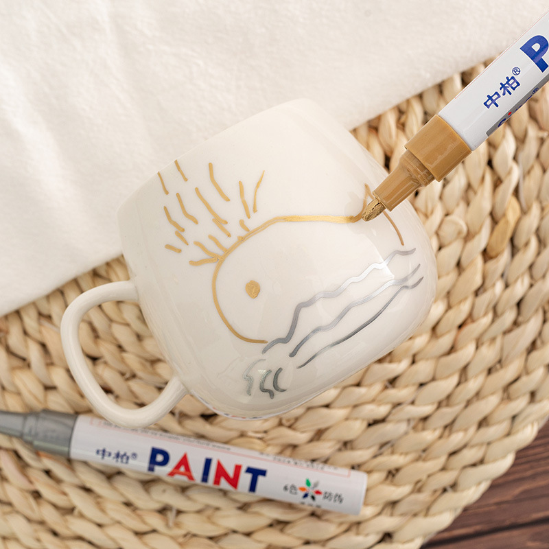 Bolígrafo de pintura de pluma de oro SP - 110 para el matrimonio y la apertura de la bandera de escritura con marca de escritura de floristas con materiales de flores