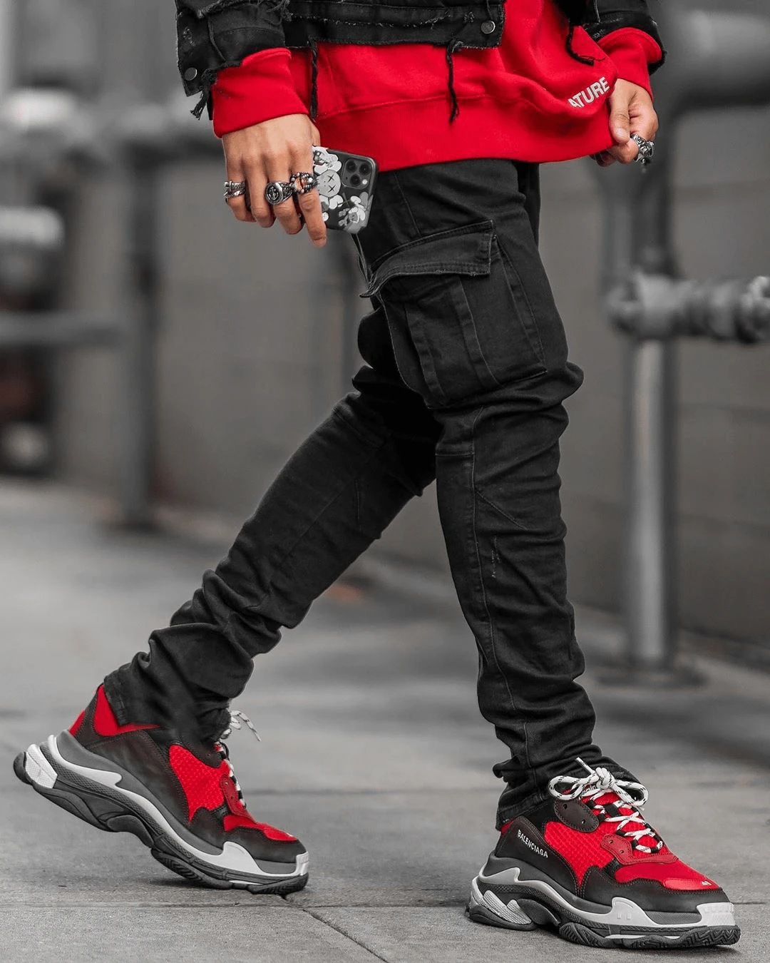 boy European And American Cross-Border Exclusive 2022 Trend New Versatile Men's Side Pocket Skinny Jeans_viptrois.com