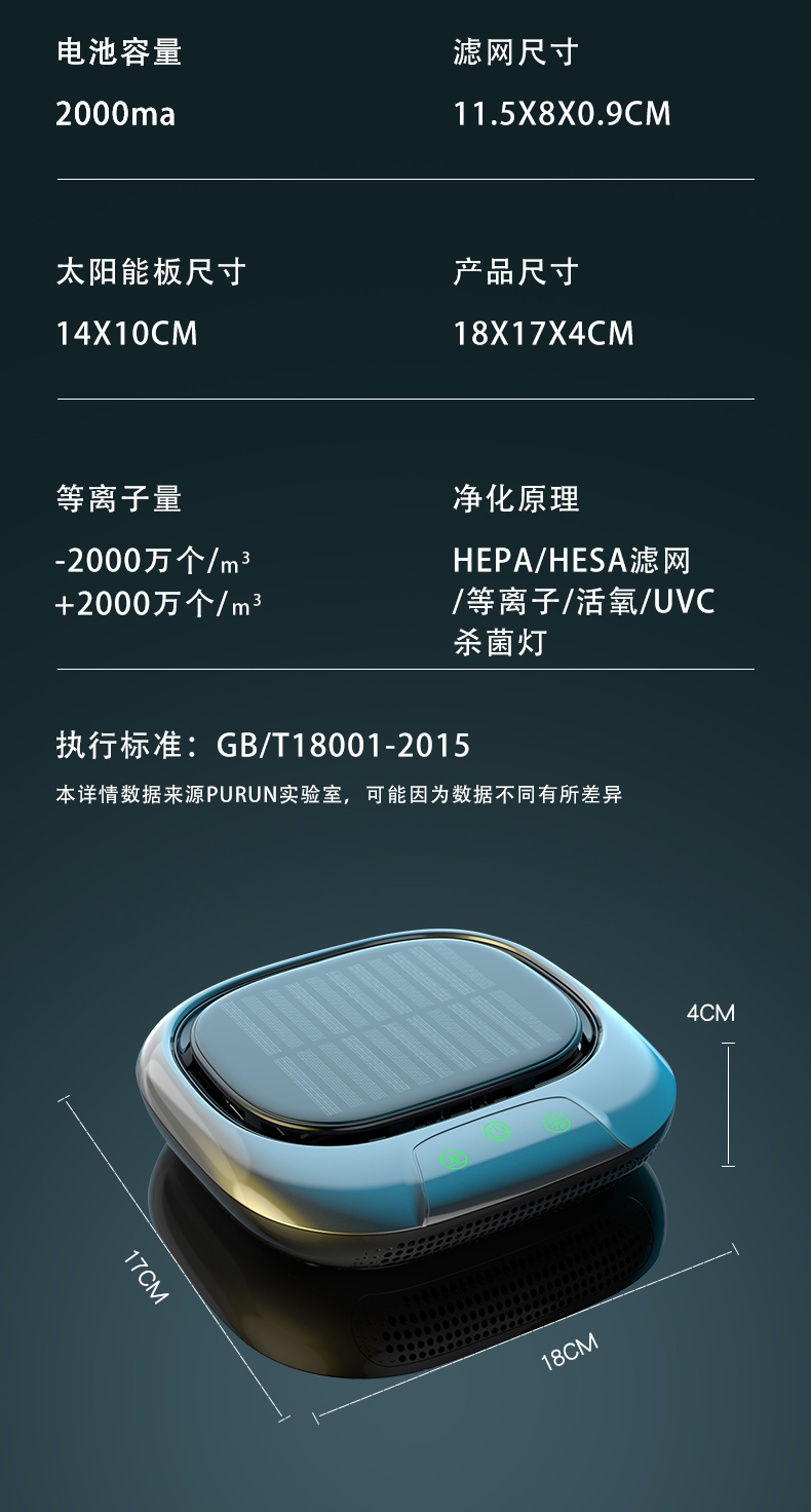 Car Air Purifier for Use in Cars, Negative Ion Ozone Bar for Odor Removal, Formaldehyde Sterilization and Aromatherapy