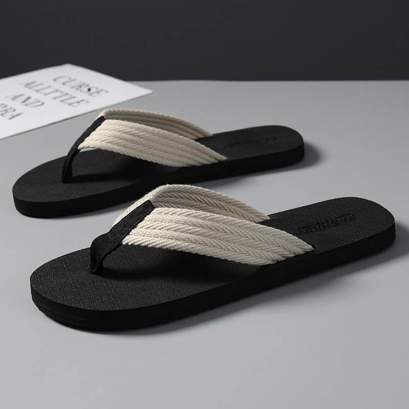 Flip-Flops Men's Summer Outer Wear Beach Wear-Resistant Fashionable Personalized Soft-Soled Men's Outdoor Leisure Flip-Flops Trendy